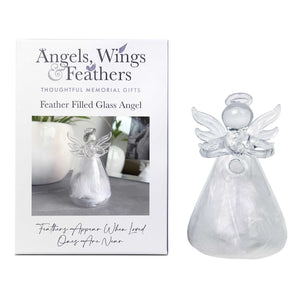 Angels, Wings & Feathers Feather Filled Glass Angel