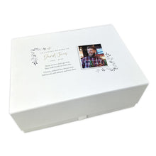 Load image into Gallery viewer, Personalised One Photo Keepsake Memory Box