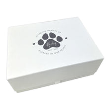 Load image into Gallery viewer, Personalised Pet Name Memorial Memory Box