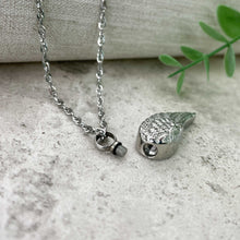 Load image into Gallery viewer, Angel Wing Cremation Ashes Memorial Urn Necklace