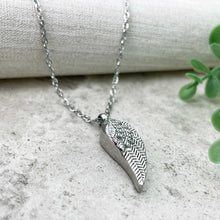 Load image into Gallery viewer, Angel Wing Cremation Ashes Memorial Urn Necklace