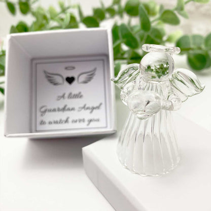 Boxed Glass 'Guardian Angel' Ornament