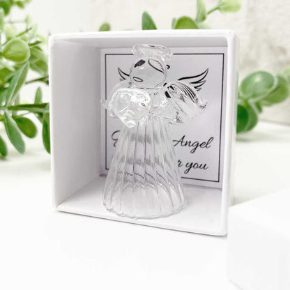 Boxed Glass 'Guardian Angel' Ornament