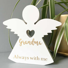 Load image into Gallery viewer, Personalised Memorial Ornament. White Painted Angel. 