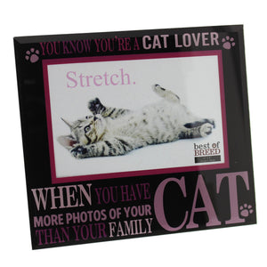 Photo Frame. 'You Know You're A Cat Lover When You Have More Photos Of...'