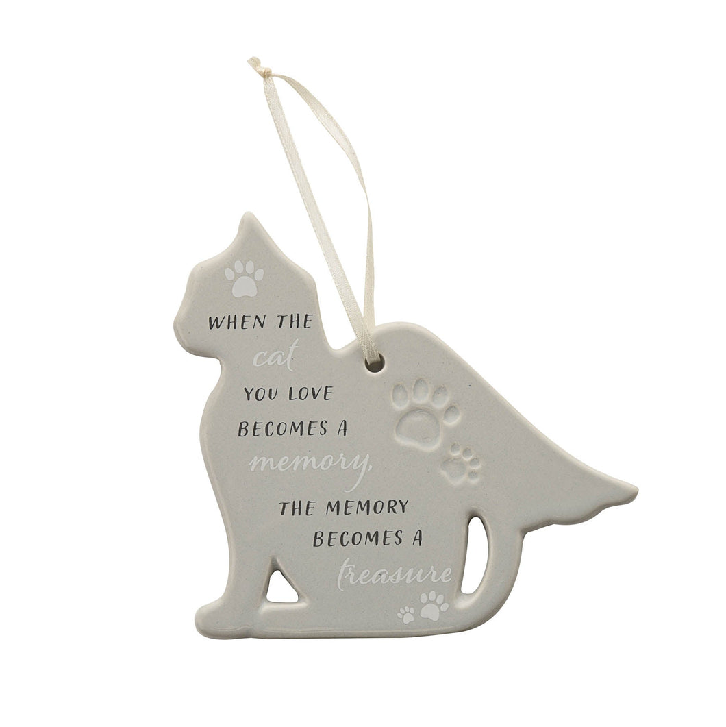 Memorial Cat Hanging Decoration with Verse