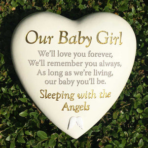 You added Outdoor Memorial Tribute. White Heart Shaped. Angel Wings Mofit. 'Our Baby Girl'. to your cart.