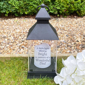 You added Outdoor Memorial Lantern, LED, Black, '... in memory of a Wonderful Dad' to your cart.