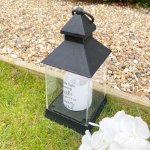 Load image into Gallery viewer, Outdoor Memorial  Lantern, LED, Black, &#39;... in memory of Someone Special&#39;