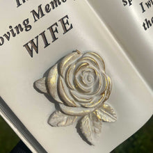 Load image into Gallery viewer, Wife Memorial Cream and Gold Book.
