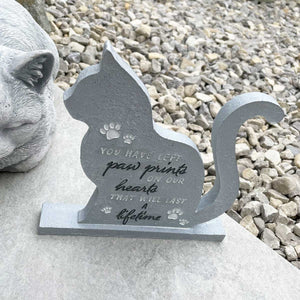 Cat Shaped Memorial Stone