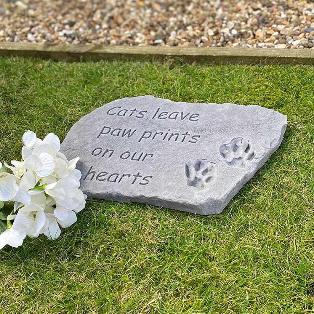 Large Outdoor Cat Memorial Stone