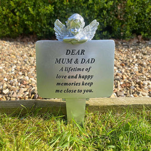 You added Silver Cherub Garden/Grave Marker Stake - Dear Mum and Dad to your cart.