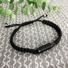 Load image into Gallery viewer, Black Woven Cord Cremation Ashes Urn Bracelet