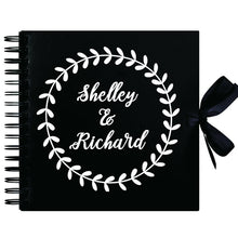 Load image into Gallery viewer, Couples Wreath Scrapbook (Kraft, Black, White)