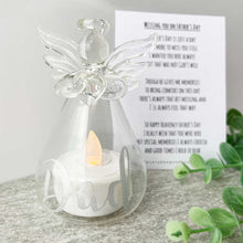 Load image into Gallery viewer, Missing You On Father&#39;s Day Poem &amp; Personalised LED Glass Angel