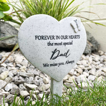 Load image into Gallery viewer, Heart Shaped Graveside Stake - Dad