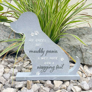 Dog Shaped Memorial Stone