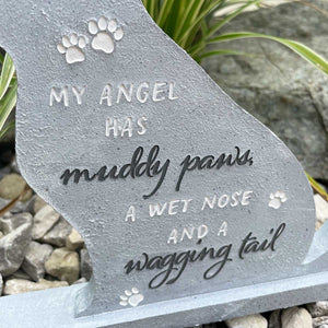 Dog Shaped Memorial Stone