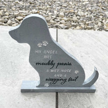 Load image into Gallery viewer, Dog Shaped Memorial Stone