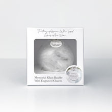 Load image into Gallery viewer, Angels, Wings &amp; Feathers Memorial Glass Bauble With Engraved Charm