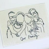 Family Photo Embroidery Art