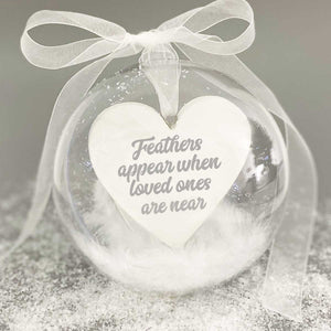 You added Personalised Memorial Bauble. Acrylic. 'Feathers appear when loved ones are near'. to your cart.