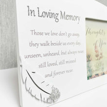 Load image into Gallery viewer, White Wooden Sentimental Memorial Photo Frame - In Loving Memory