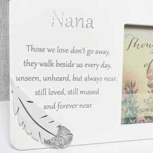 White Wooden Sentimental Memorial Photo Frame - Nana