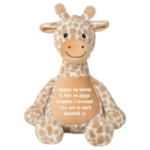 Personalised Ashes Keepsake Memory Giraffe