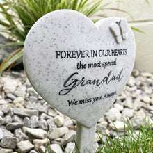 Load image into Gallery viewer, Heart Shaped Graveside Stake- Grandad