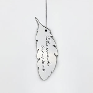 Angels, Wings & Feathers Mirror Acrylic Feather Hanging Decoration