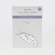 Load image into Gallery viewer, Angels, Wings &amp; Feathers Mirror Acrylic Feather Hanging Decoration