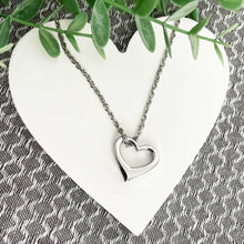 Load image into Gallery viewer, Love Heart Cremation Ashes Urn Necklace