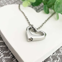 Load image into Gallery viewer, Love Heart Cremation Ashes Urn Necklace