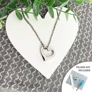 Love Heart Cremation Ashes Urn Necklace