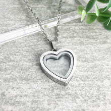 Load image into Gallery viewer, Heart Window Cremation Ashes Urn Necklace