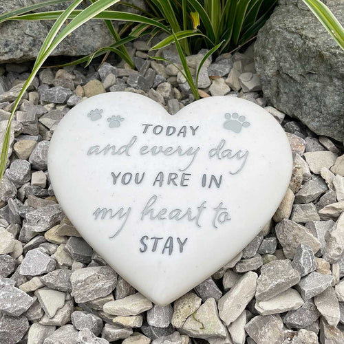 Heart Shaped Pet Memorial Stone