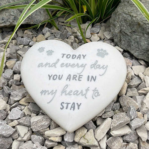Heart Shaped Pet Memorial Stone