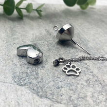 Load image into Gallery viewer, Paws Forever In My Heart Cremation Ashes Memorial Urn Necklace