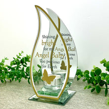 Load image into Gallery viewer, Memorial Flame Tea light Holder, &#39;Shining bright for my Angel Baby&#39;, Butterfly Motif