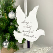 Load image into Gallery viewer, White Acrylic Dove Hanging Decoration