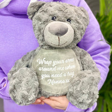 Load image into Gallery viewer, Personalised Message &#39;Comfort Bear&#39; - grey, pink, blue or cream