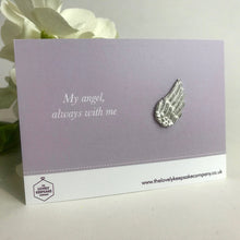 Load image into Gallery viewer, Remembrance Pin Brooch with &#39;My Angel Always With Me&#39; message card - Assorted Pins