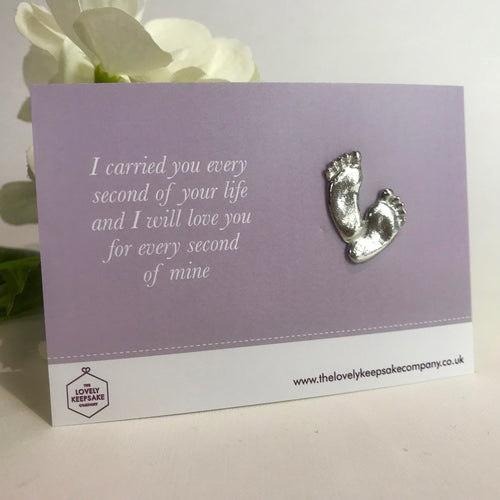 Remembrance Pin with 'Every Second Of Your Life'  Message Card - Assorted Pins