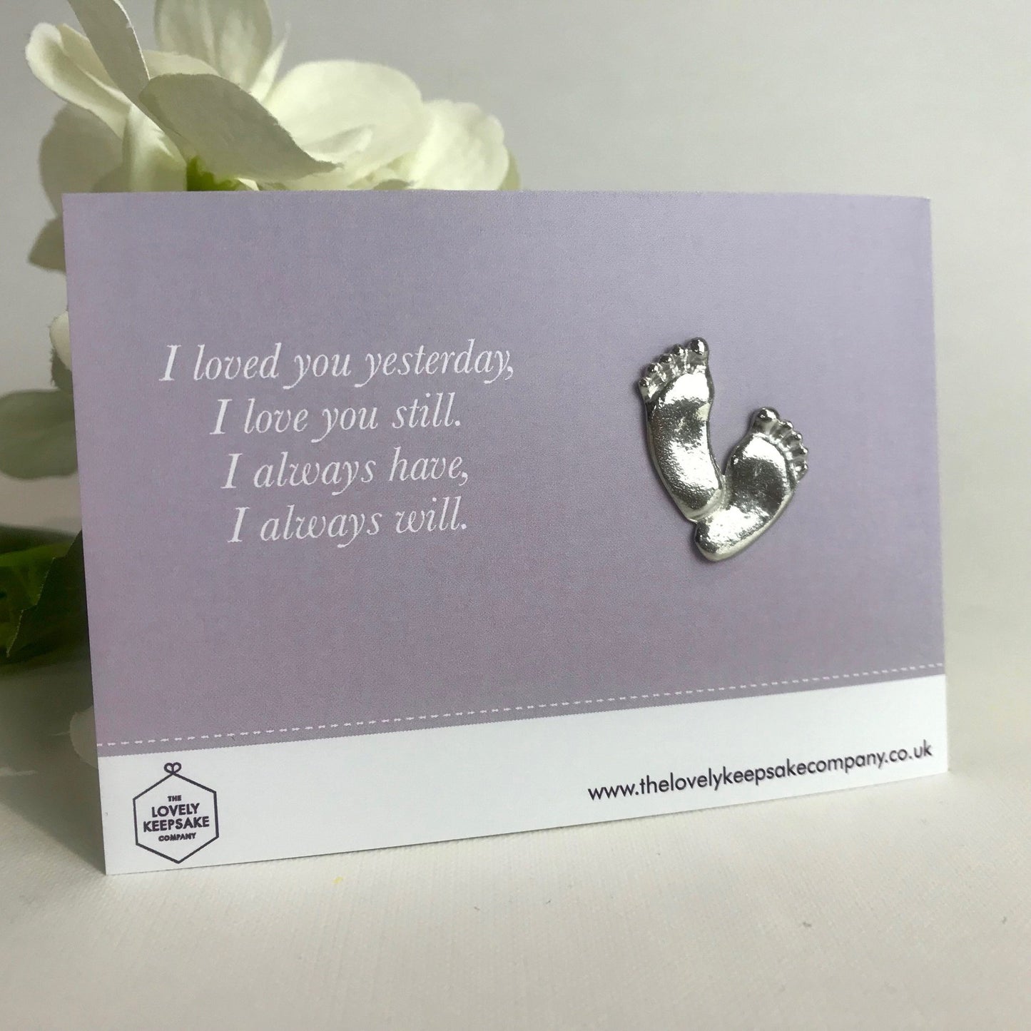 Remembrance Pin Brooch with 'I Love You Still' message card - Assorted Pins