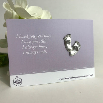 Remembrance Pin Brooch with 'I Love You Still' message card - Assorted Pins