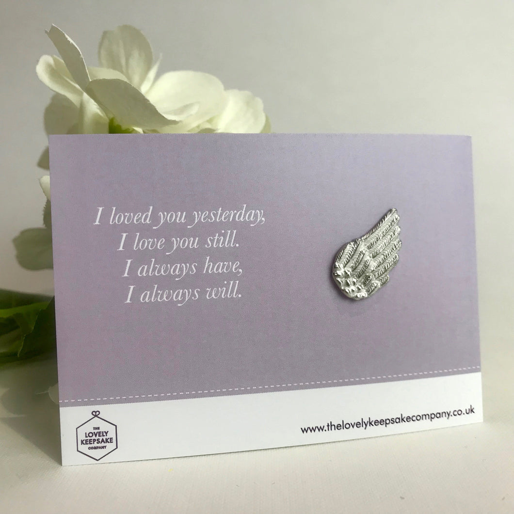 'I Loved You Yesterday' Angel Wing Token