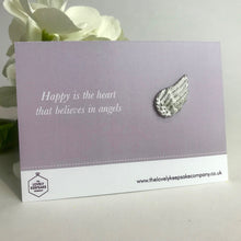 Load image into Gallery viewer, Remembrance Pin with &#39;Happy is the Heart that Believes in Angels&#39; card - Assorted Pins