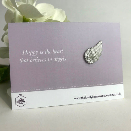 'Happy is the heart that believes in Angels' Angel Wing Token